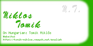 miklos tomik business card